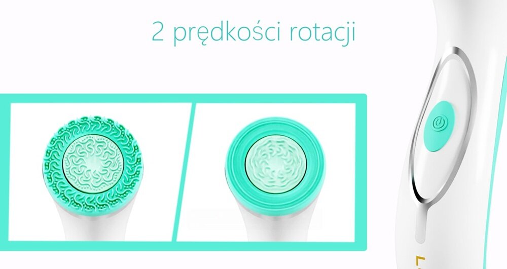 Szczoteczka soniczna do mycia twarzy LUMINEO 8688 Pro Turkusowy + Żel do wszystkich rodzajów skóry 100 ml do cery wrażliwej, codzienna pielęgnacja, głębokie oczyszczanie twarzy