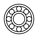 Ikonka przedstawiająca ruch koszy na naczynia w zmywarce DW60CG880B00ET