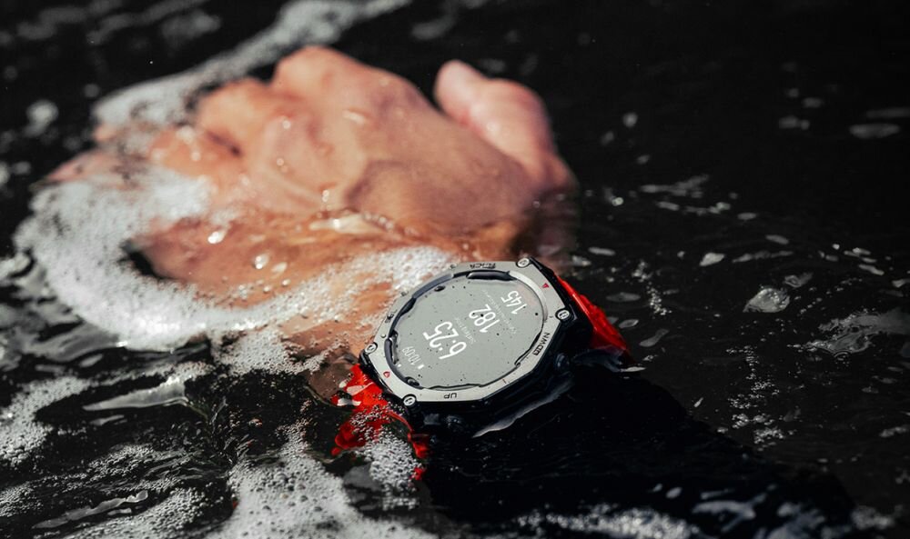 Smartwatch AMAZFIT T-Rex 3 Onyx Czarny wyswietlacz trwalosc kurz woda temperatura odpornosc