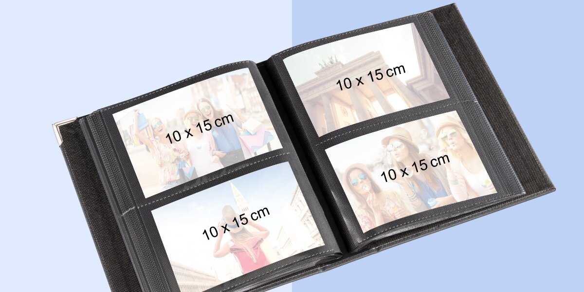 Bezproblemowe archiwizowanie Album na zdjęcia lub zeszyt na spirali z brązową (kraftową) okładką z motywem breathe love dream. Obok zbliżenie na wewnętrzną kieszeń na okładce, wykonaną z papieru kraftowego, do przechowywania pamiątek lub notatek.