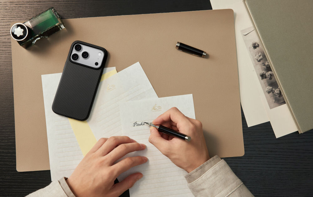 Etui PITAKA Aramid UltraGuard do Phone serii 17 design prezentacja wizualizacja wygląd 