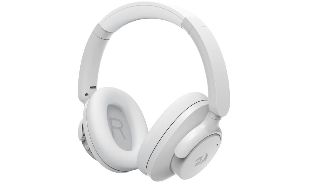 Słuchawki REDRAGON Vibecore H610G ANC z redukcją hałasu do 40 dB i trybem adaptacyjnym mikrofonów, słuchawki nauszne po skosie na białym tle