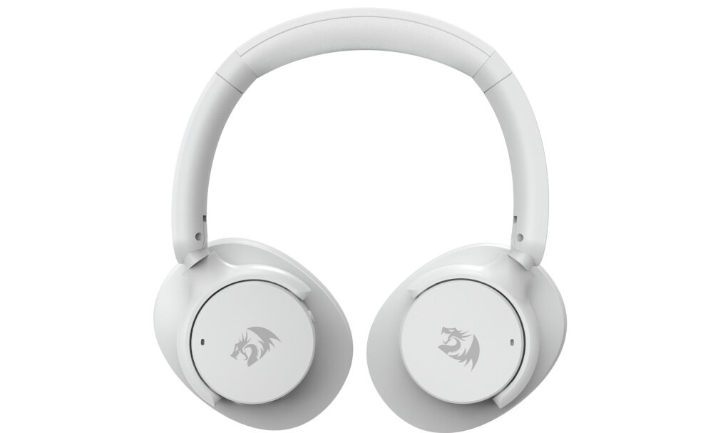 Słuchawki REDRAGON Vibecore H610G ANC Bluetooth i kabel AUX z przewodem USB-A do USB-C kompatybilne z PC i telefonem, słuchawki nauszne od frontu na białym tle