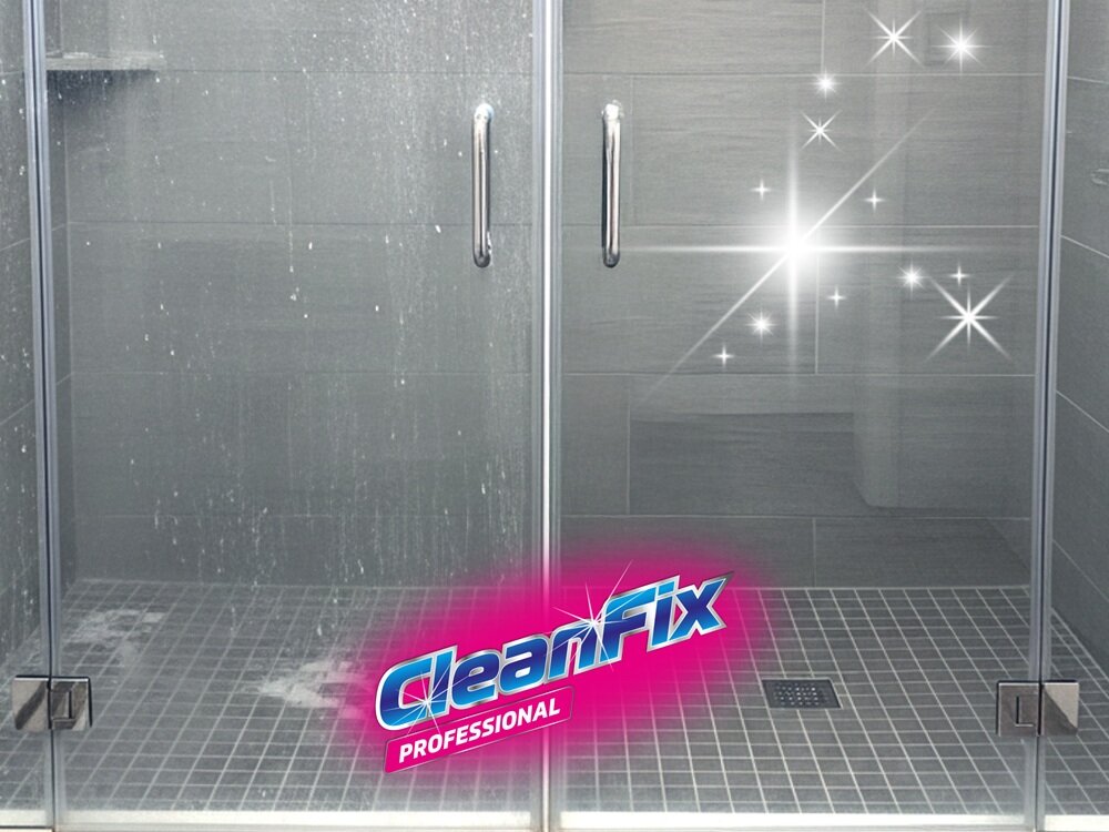 Płyn do czyszczenia kabin prysznicowych CLEANFIX Professional 1000 ml – czyszczenie kabin prysznicowych, płytek i armatury