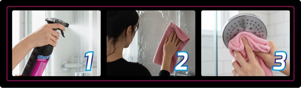 Płyn do czyszczenia kabin prysznicowych CLEANFIX Professional 1000 ml instrukcja użycia płynu do czyszczenia kabin prysznicowych