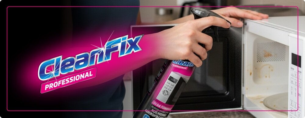 Płyn do czyszczenia kuchenek mikrofalowych CLEANFIX Professional 1000 ml kv poczatek opisu