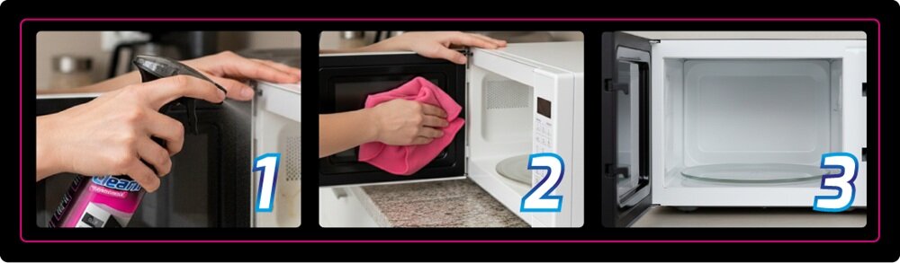 Płyn do czyszczenia kuchenek mikrofalowych CLEANFIX Professional 1000 ml – czyszczenie wnętrza mikrofali, usuwa tłuszcz i przypaleniznę