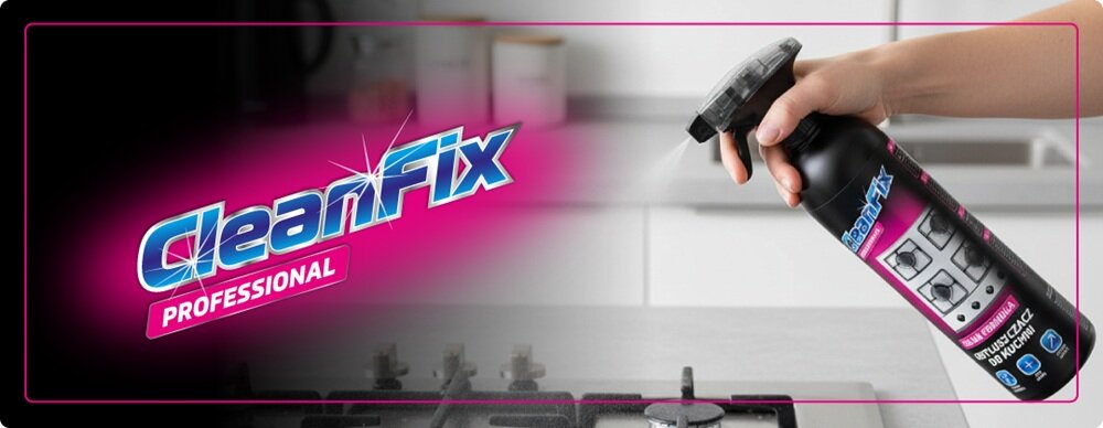 Odtłuszczacz do kuchni CLEANFIX Professional 1000 ml – czyszczenie różnych powierzchni