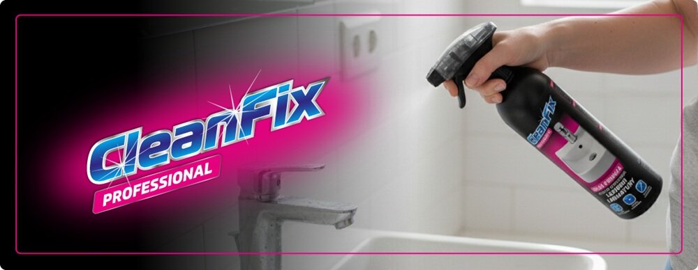 Płyn do czyszczenia łazienki CLEANFIX Professional 1000 ml – czyszczenie płytek, armatury i kabin w łazience