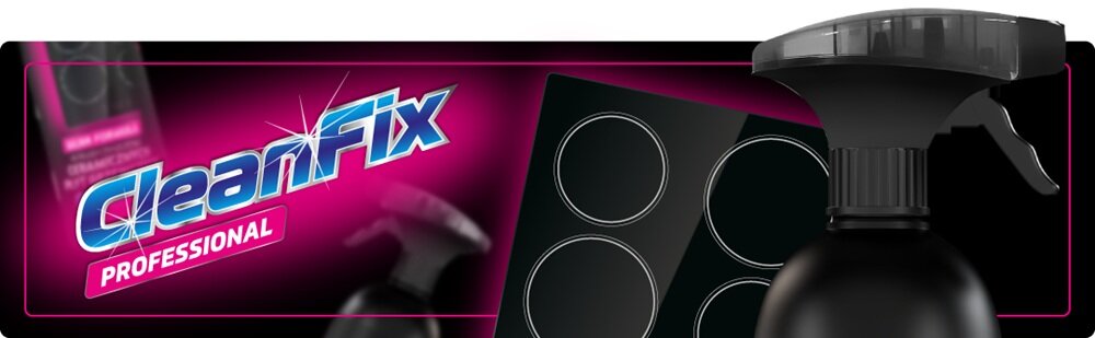 Płyn do czyszczenia płyt ceramicznych CLEANFIX Professional 1000 ml kv początek opisu
