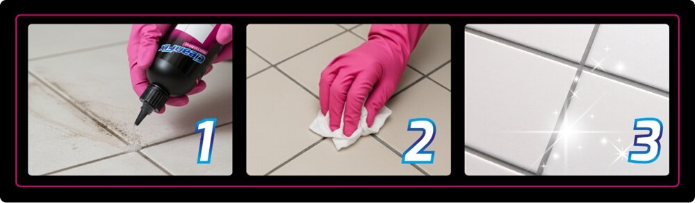 Płyn do fug CLEANFIX Professional 500 ml + Mikrofibra 20 x 20 instrukcja użycia zestawu do czyszczenia fug z aplikatorem i mikrofibrą