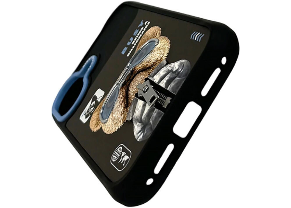 Etui NIMMY Cool&Cute 2.0 Dog do Apple iPhone 17 Czarny
                etui na białym tle haftowany piesek trójwymiarowe detale