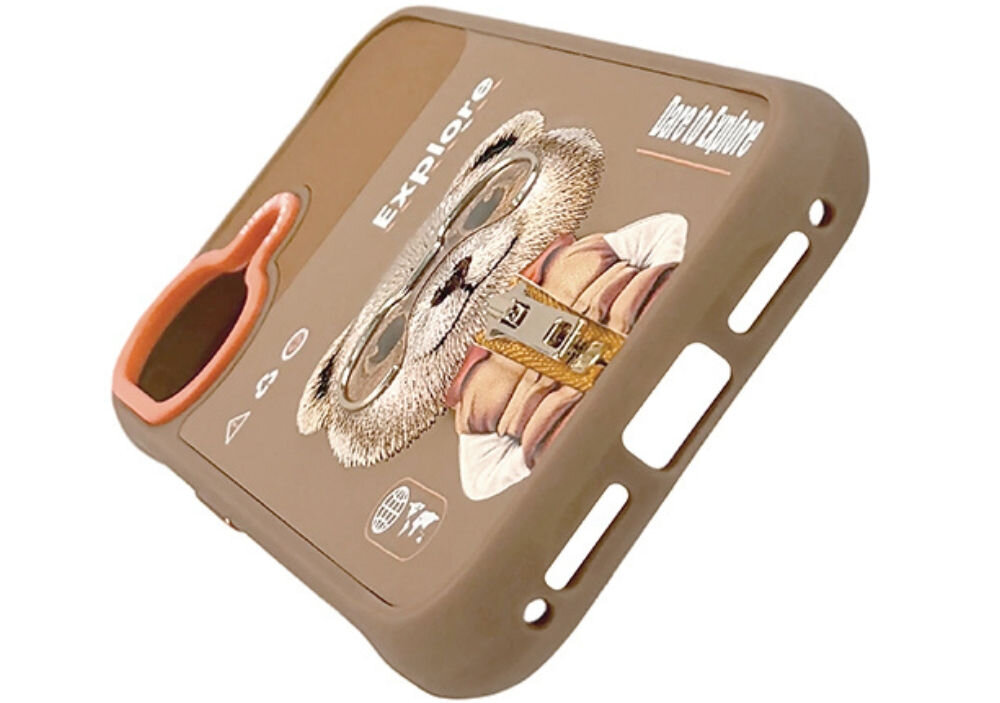 Etui NIMMY Cool&Cute 2.0 Bear do Apple iPhone 17 Beżowy
                etui na białym tle haftowany miś trójwymiarowe detale 