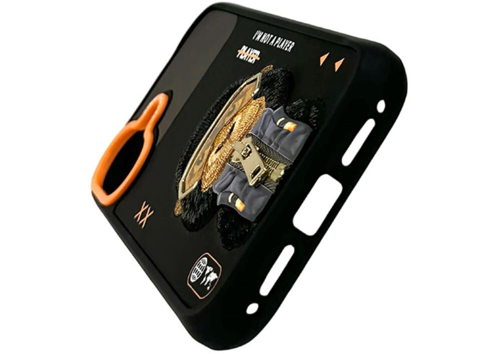 Etui NIMMY Cool&Cute 2.0 Gorilla do Apple iPhone 17 Czarny
                etui na białym tle haftowana małpka trójwymiarowe detale