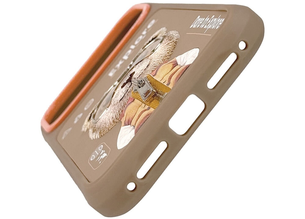 Etui NIMMY Cool&Cute 2.0 Bear do Apple iPhone 17 Pro Beżowy
                etui na białym tle haftowany miś trójwymiarowe detale 