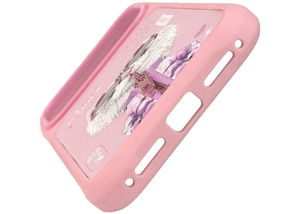 Etui NIMMY Cool&Cute 2.0 Cat do Apple iPhone 17 Pro Różowy
                etui na białym tle haftowany kotek trójwymiarowe detale