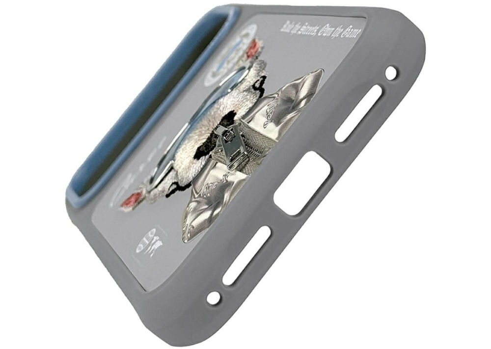 Etui NIMMY Cool&Cute 2.0 Dog do Apple iPhone 17 Pro Szary
                etui na białym tle haftowany piesek trójwymiarowe detale