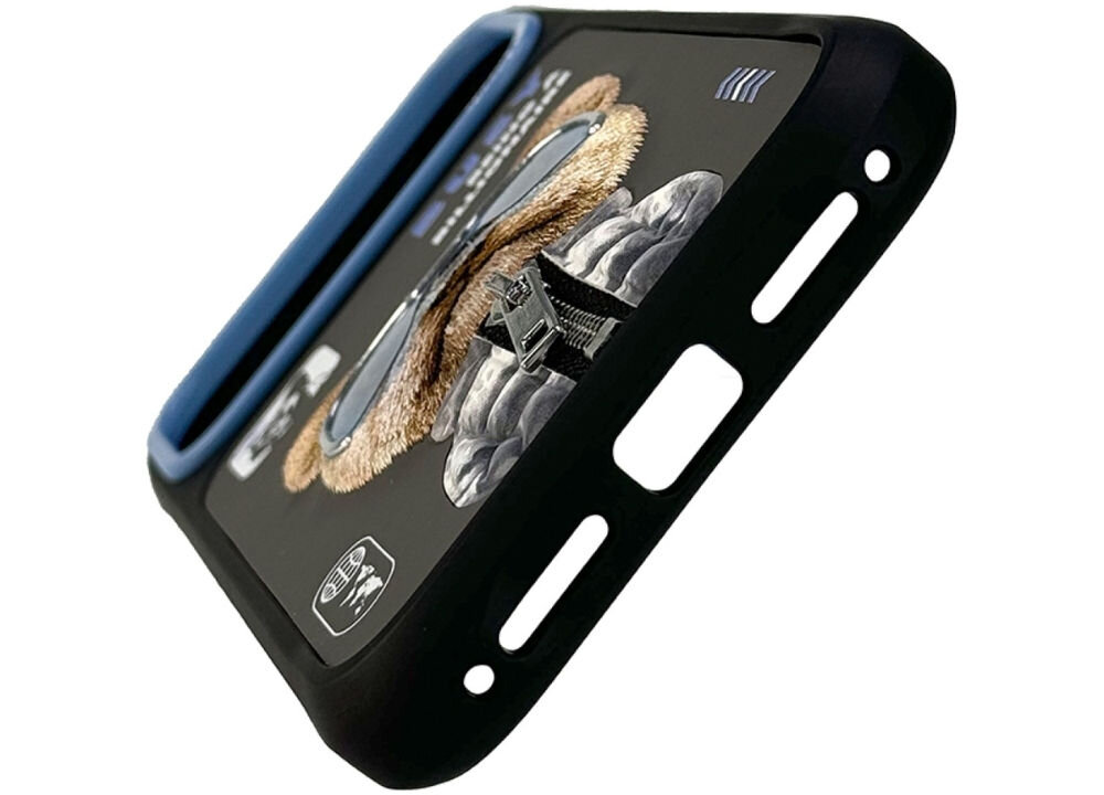 Etui NIMMY Cool&Cute 2.0 Dog do Apple iPhone 17 Pro Max Czarny
                etui na białym tle haftowany piesek trójwymiarowe detale