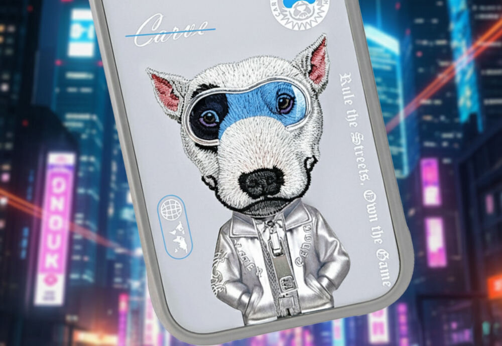 Etui NIMMY Cool&Cute 2.0 Dog do Apple iPhone 17 Szary
                etui na tle modernistycznego miasta z wysokimi budynkami