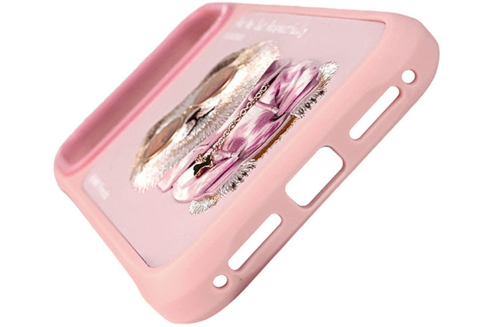 Etui NIMMY Glasses Cool Dog do Apple iPhone 17 Pro Max Różowy
                etui na białym tle haftowany piesek trójwymiarowe detale