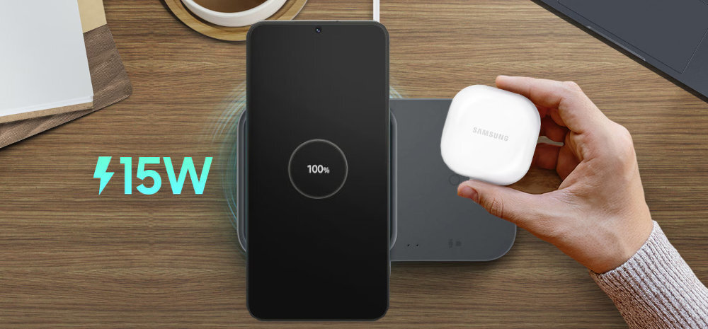 SAMSUNG Duo EP-P5400 - telefon na ładowarce