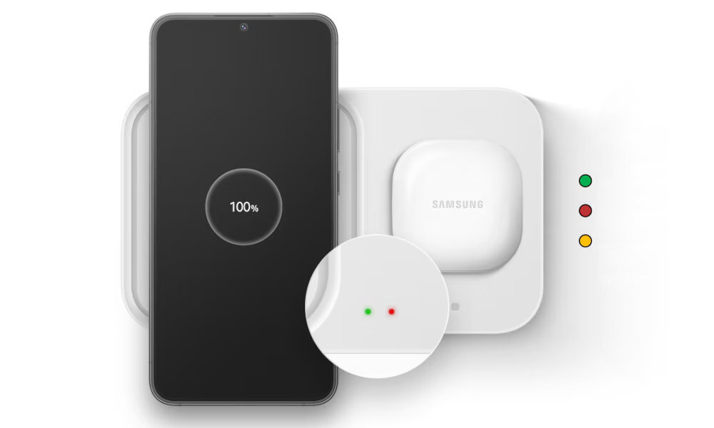 SAMSUNG Duo EP-P5400 Oświetlenie LED stanie baterii różnych kolorów Czerwony migający czerwony zielony przyciemnić światło - diody wskazujące stan urządzenia