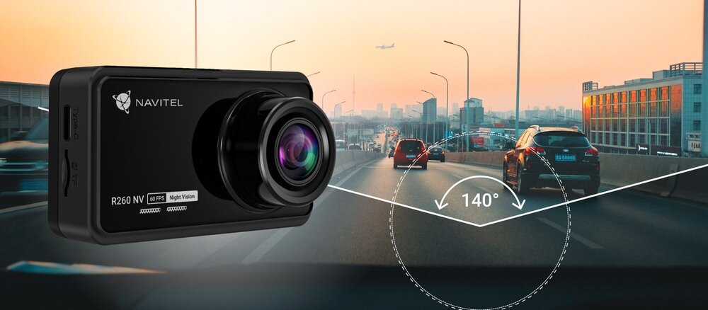 Wideorejestrator NAVITEL R260 NV z wizualizacją kąta nagrywania   