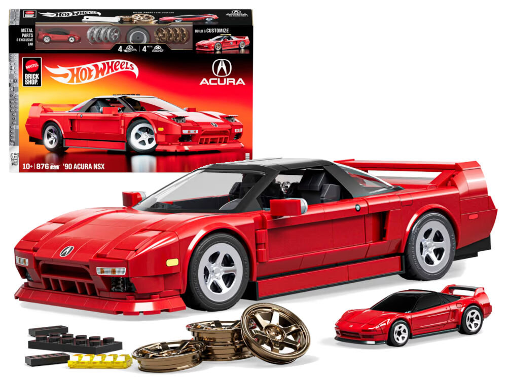 Klocki plastikowe BRICK SHOP Hot Wheels Elite Series 90 Acura NSX JFT17 elementy zestawu opakowanie