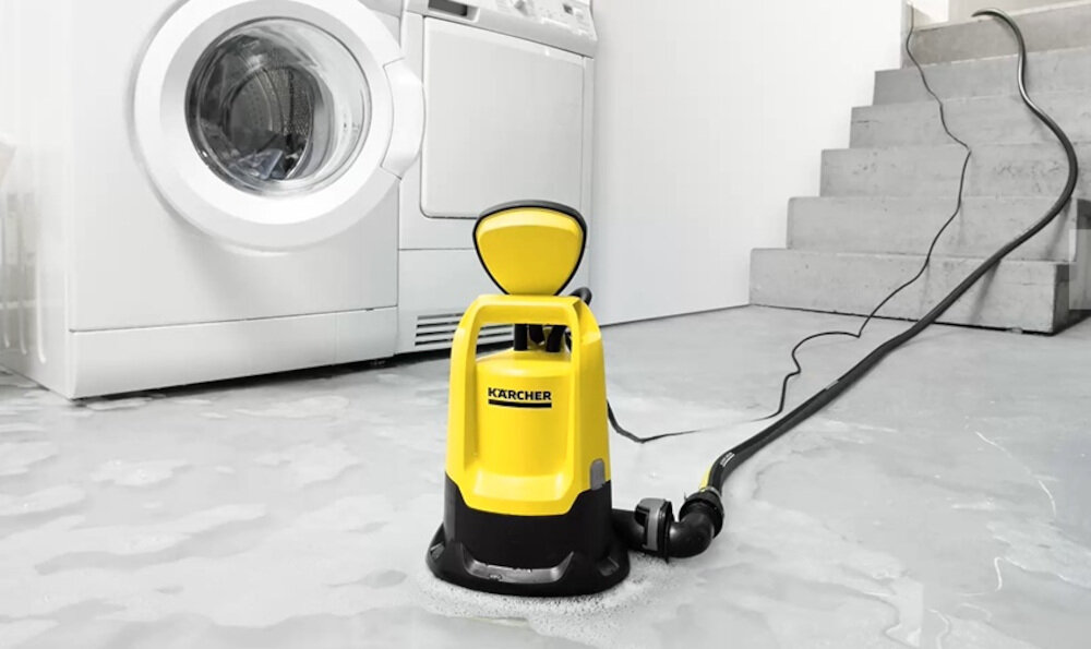 Pompa zanurzeniowa do wody KARCHER SP 9.000 Flat cisnienie 0,9 bar Filtr wstępny tryb reczny tryb automatyczny