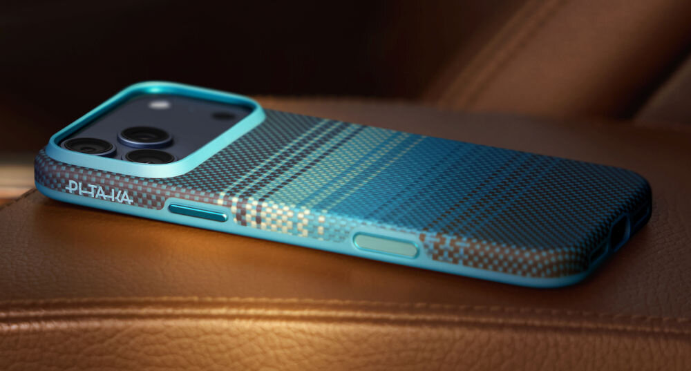 Etui PITAKA Aramid ProGuard do Phone serii 17 design prezentacja wizualizacja wygląd 