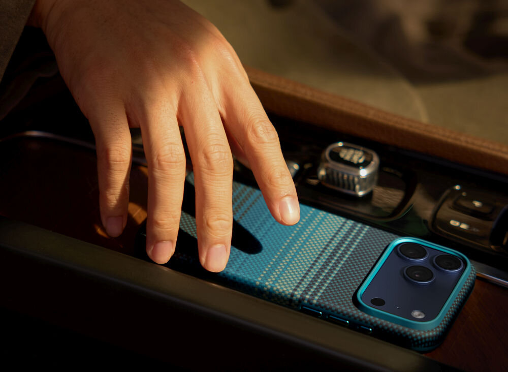 Etui Aramid ProGuard z włókna aramidowego PITAKA z włókna aramidowego Struktura aramidu etui elegancki