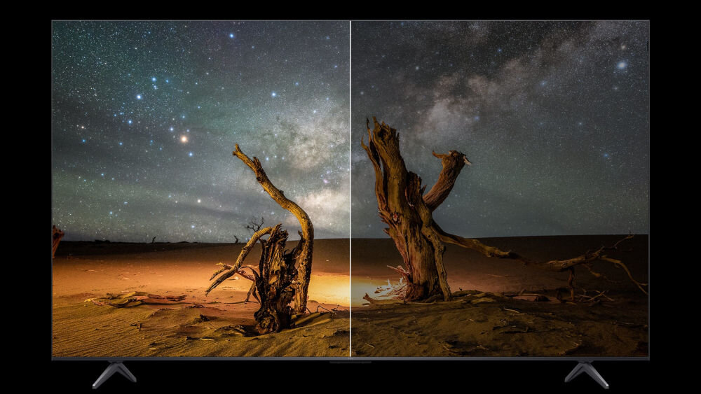 Telewizor TCL 50C69KS Dolby Vision HDR10+ HLG pełna obsługa HDR, telewizor wyświetlający obraz w HDR oraz bez HDR