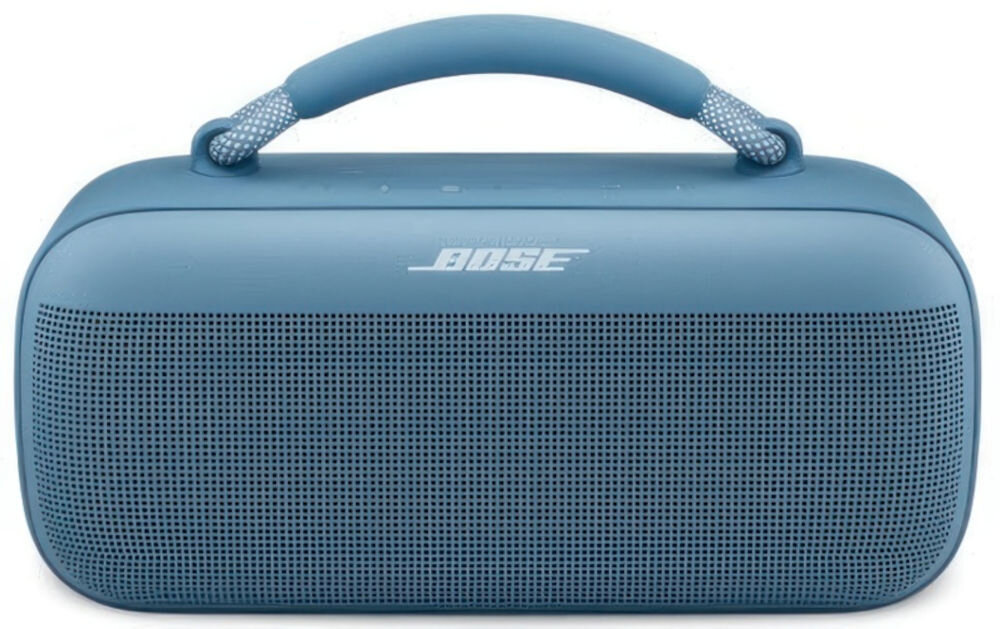 BOSE SoundLink Max Bluetooth 5.3 stabilne połączenie 9 metrów, głośnik od frontu na białym tle