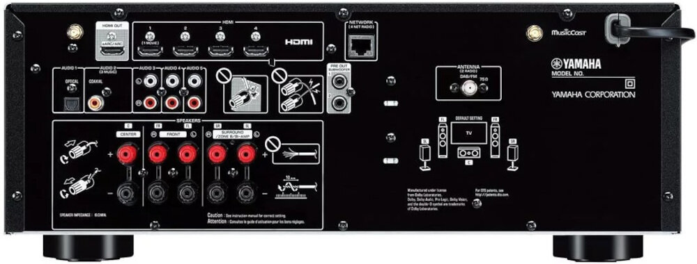 Kino domowe YAMAHA TSR-400 + NS-P41  - funkcjonalność