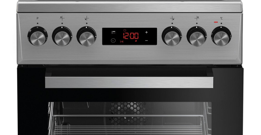 KUCHNIA BEKO FSM52335DXDS Wyświetlacz elektroniczny design wygląd pokrętła