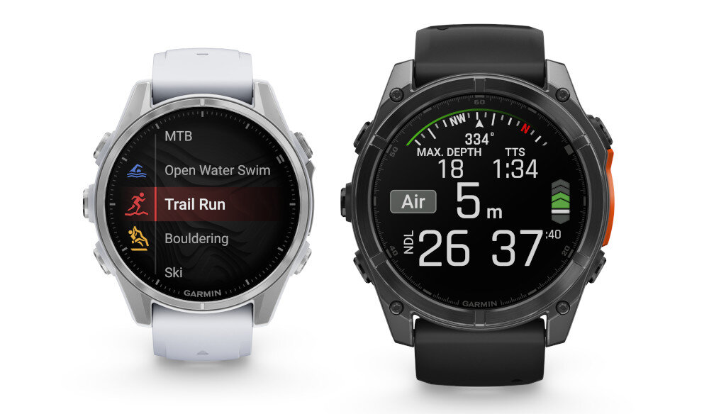 Smartwatch GARMIN Fenix 8 funkcje zdrowotne energia pomiar oddech pulse ox czujnik tetna jakosc sen poziom tlen krew
