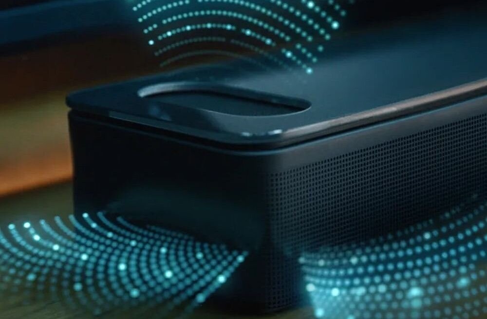 Soundbar BOSE Smart Ultra Dolby Atmos Bose TrueSpace dźwięk wielokanałowy, dzięk wydobywający się z soundbara