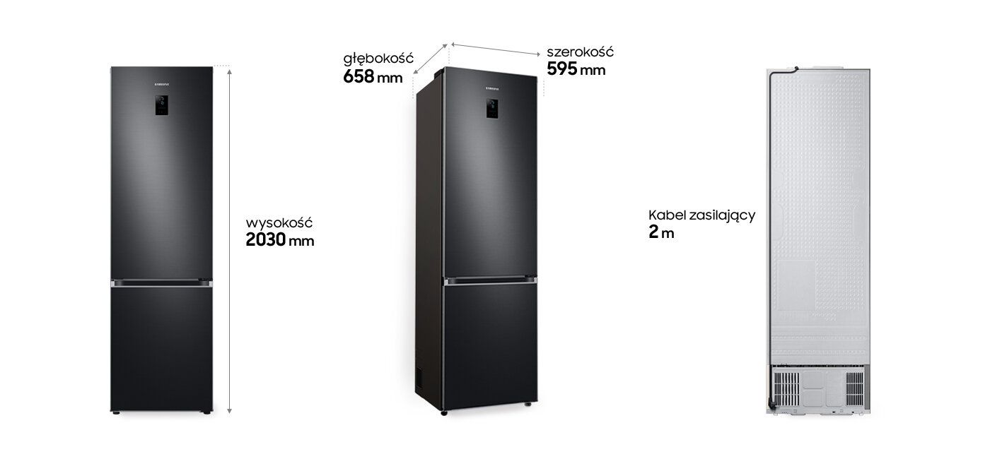 Zdjęcia lodówki Samsung RB38T776CB1 oraz kabla zasilającego Zdjęcia lodówki Samsung RB38T776CB1 oraz kabla zasilającego