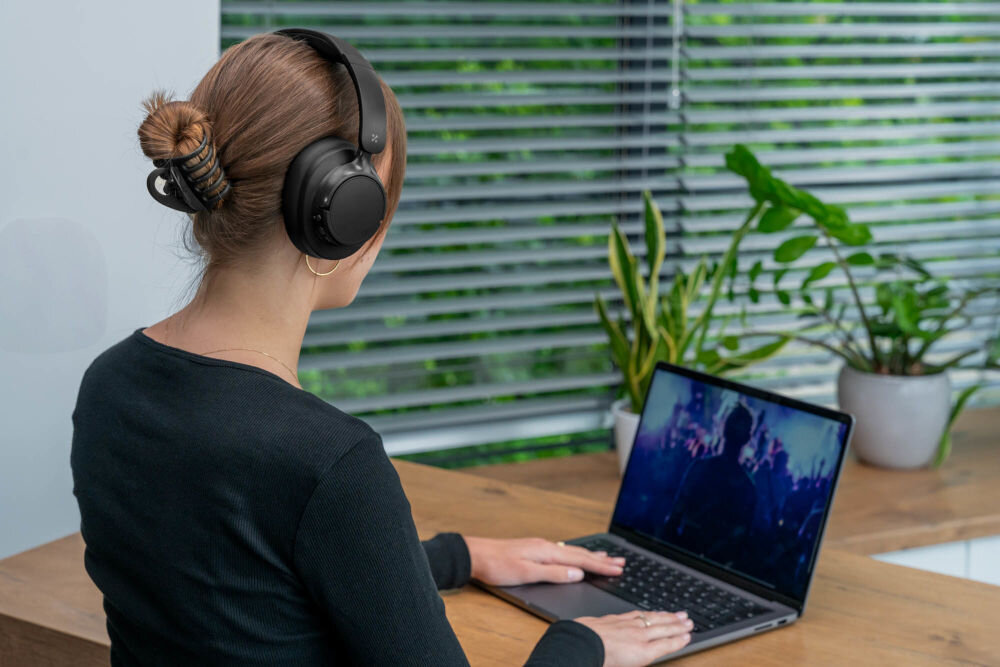 XMUSIC XWH300K ANC aktywna redukcja hałasu, praca i nauka w ciszy, komfort słuchania