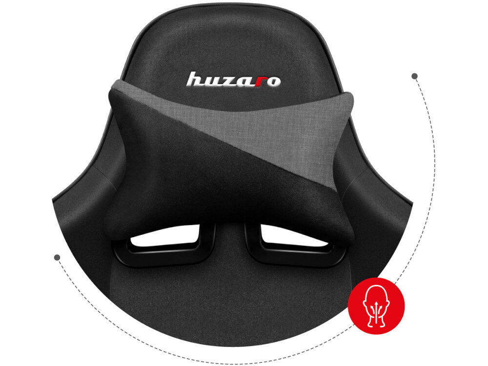 Fotel HUZARO Force 6.2 Szary Mesh poduszki rekomendacja wzrost podparcie
