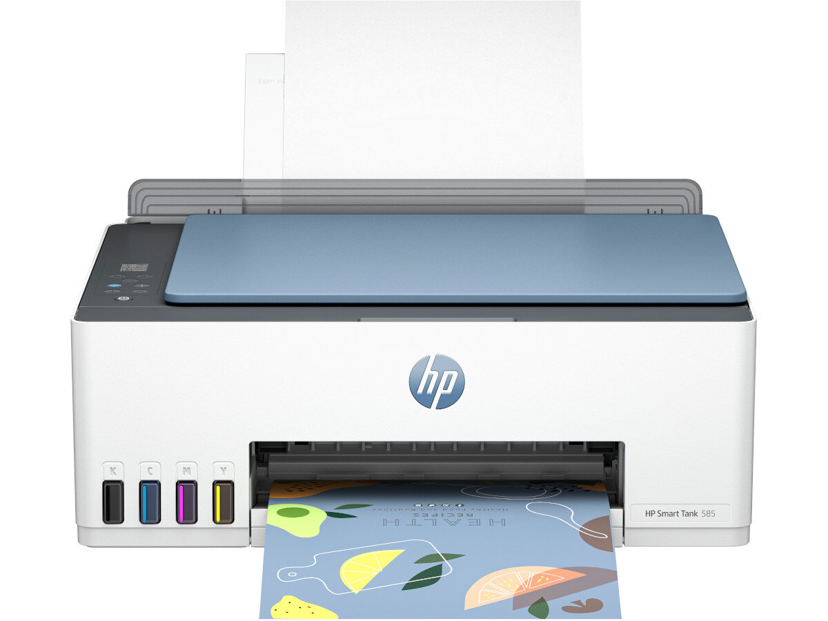 Urządzenie wielofunkcyjne HP Smart Tank 585 wydruki jakość kolor czerń szybkość wydajność rozdzielczość