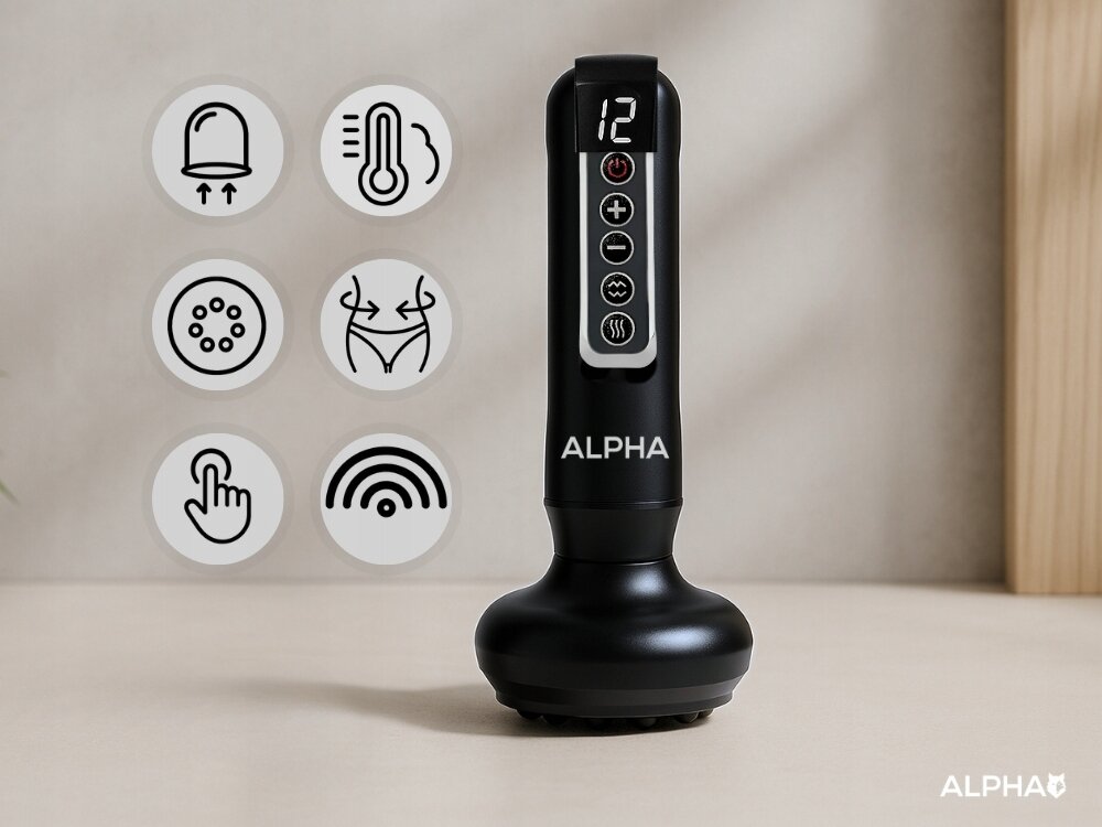 Masażer antycellulitowy ALPHA AMC-02 masaż próżniowy, ciepły kompres, stymulacja mehcaniczna, wygładzenie skóry, rozluźnienie mięśni