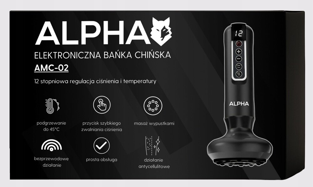 Masażer antycellulitowy ALPHA AMC-02 pełen zestaw, szybkie rozpoczęcie pracy, masaż kilku partii ciała