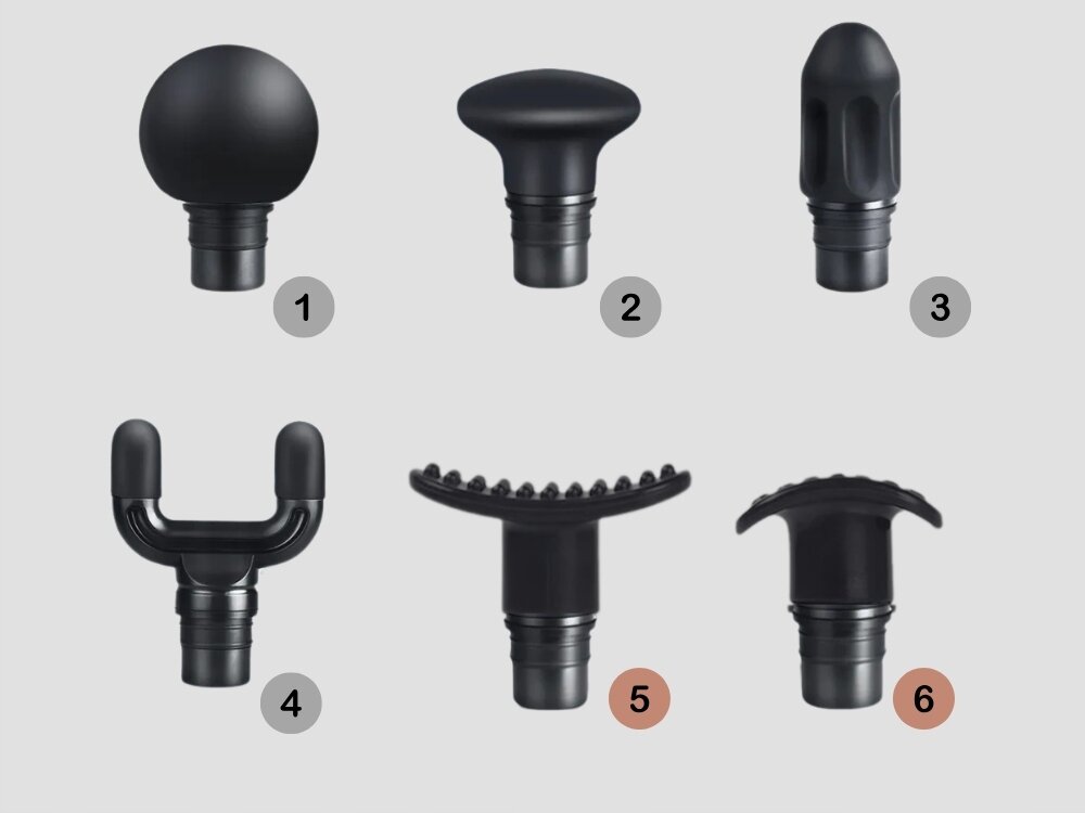 Masażer ręczny Gun ALPHA AMG-05 6 głowic, do różnych partii ciała, codzienny relaks, dociera do punktów bólowych, bezpieczne użytkowanie