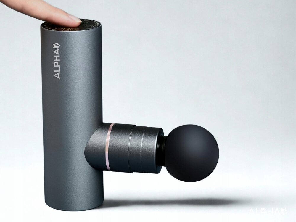 Masażer ręczny Gun ALPHA AMG-05 cicha praca silnika, wieczorne korzystanie, skutecznie dociera do tkanek, komfortowe użytkowanie