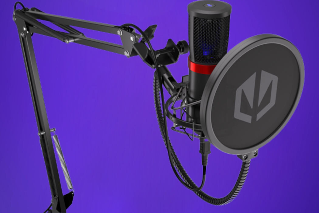Mikrofon ENDORFY Solum Streaming pop-filtr poziom mocowanie wibracja wstrząsy