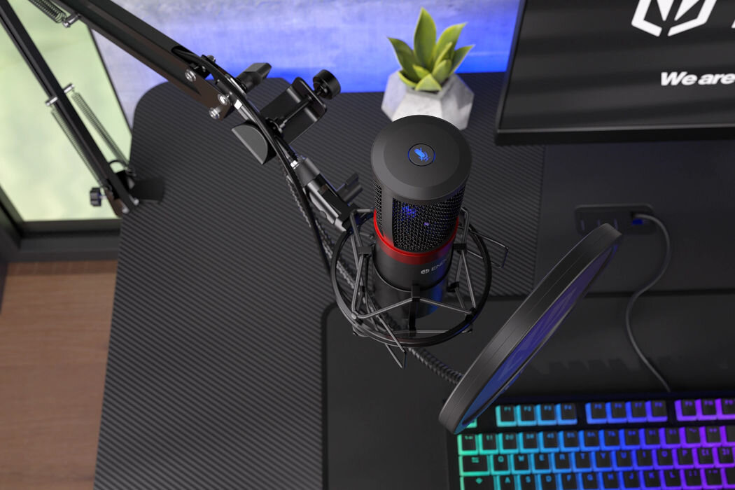 Mikrofon ENDORFY Solum Streaming cisza przycisk