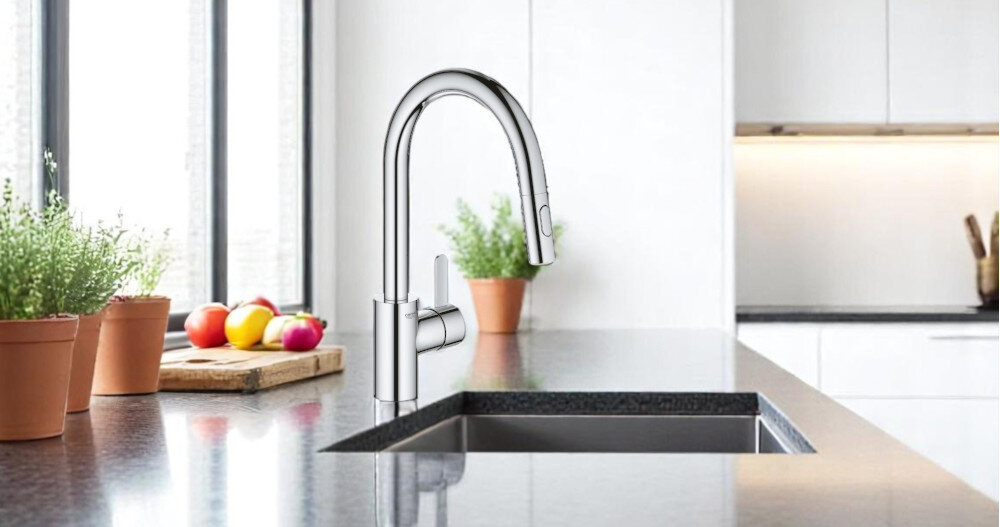 Bateria GROHE Essence 31481001 obrotowa wylewka wygoda płynna praca ceramiczna głowica kolory Zasięg wylewka Wymiary Wysokość