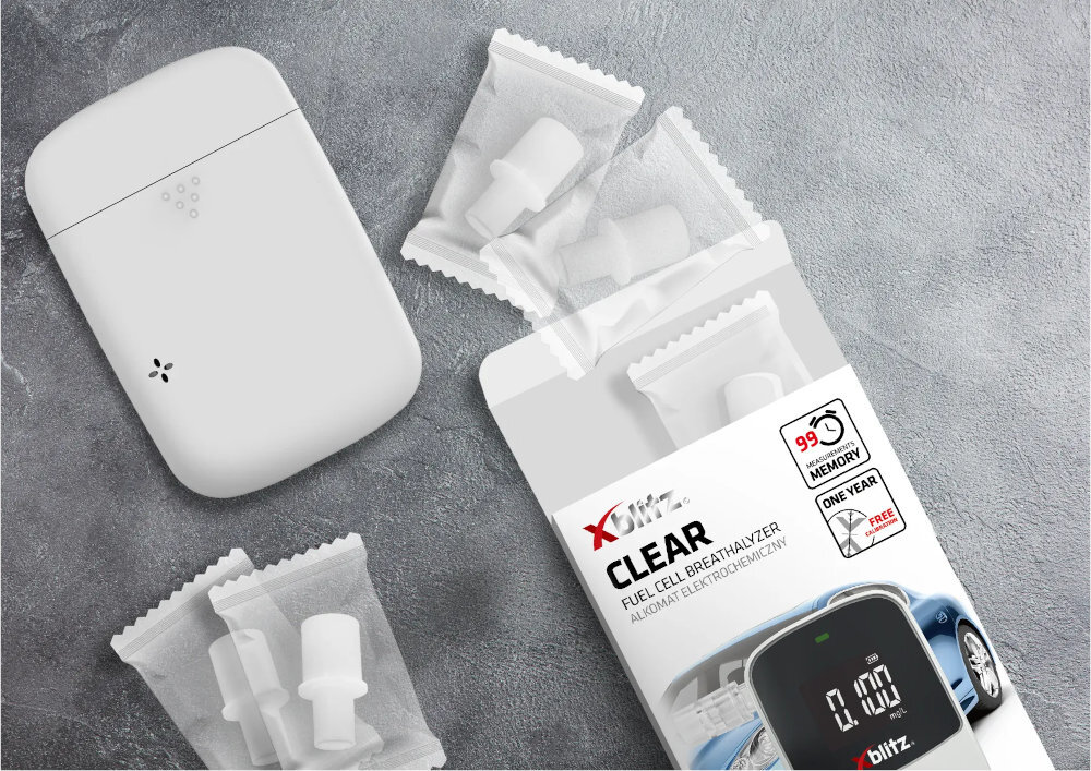 Alkomat XBLITZ Clear Jedź bezpiecznie Sprawdzenie trzeźwości przed jazdą  pewność  w kilka sekund