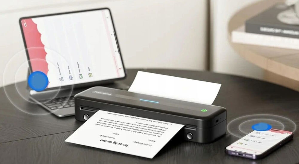 Drukarka PHOMEMO M832 Złącze USB Szary kontrola dzięki dedykowanej aplikacji dostępnej na Android i iOS możliwość edytowania tekstów, dodawania obrazów, symboli i ramek przed wydrukiem,
					możliwość szybkiego przesyłania zdjęć lub grafik bezpośrednio z pamięci telefonu drukarka na stoliku, tablet, telefon